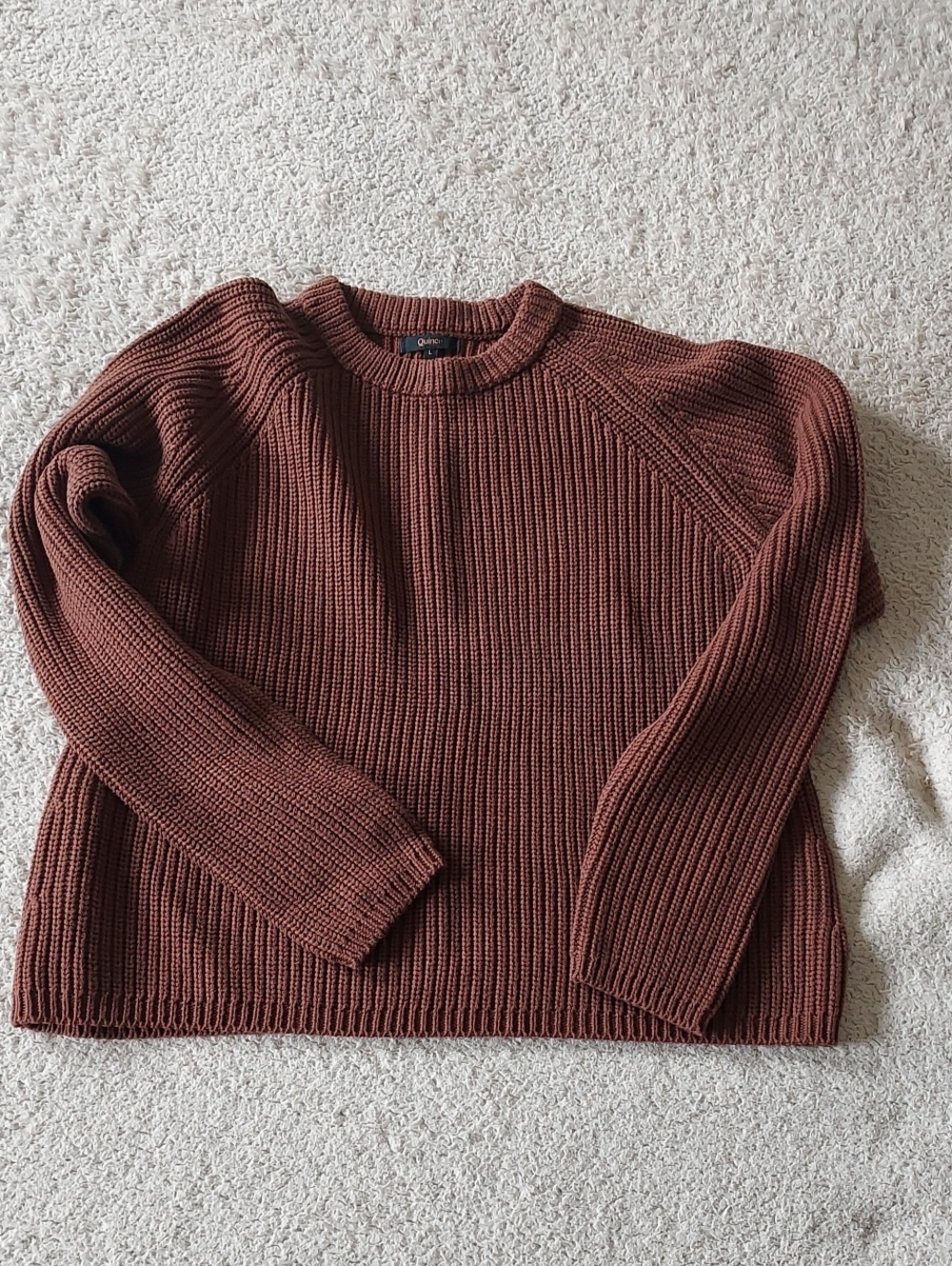 EUC QUINCE cotton fisherman sweater